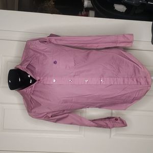 Montgomery Ward Vintage 1960s 1970s Purple Button Down Shirt Size Large